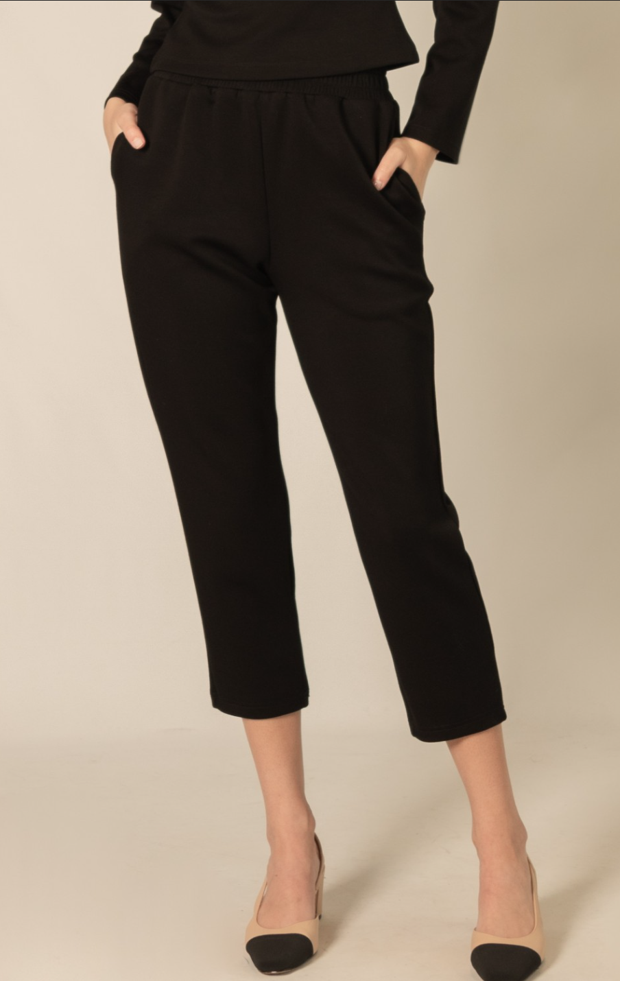 P. CILL Butter Modal Waist Band Ankle Pants