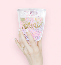 Glitter Wine Acrylic Glass Bride Tribe & Bride