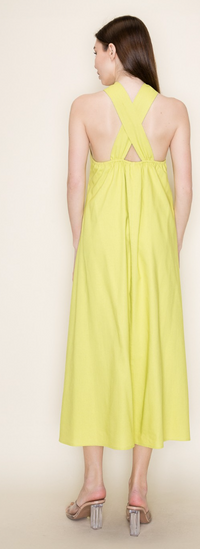 Carson Summer Light Linen Halter Midi Dress