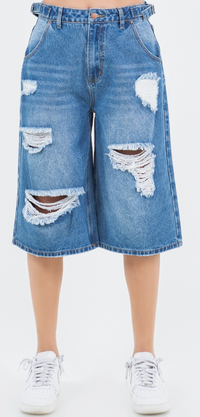 Brit Distressed Jean Shorts