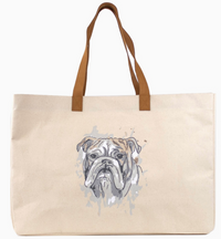 Bulldog Love Tote or Cosmetic Bag