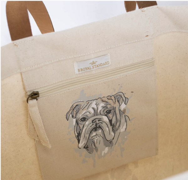 Bulldog Love Tote or Cosmetic Bag