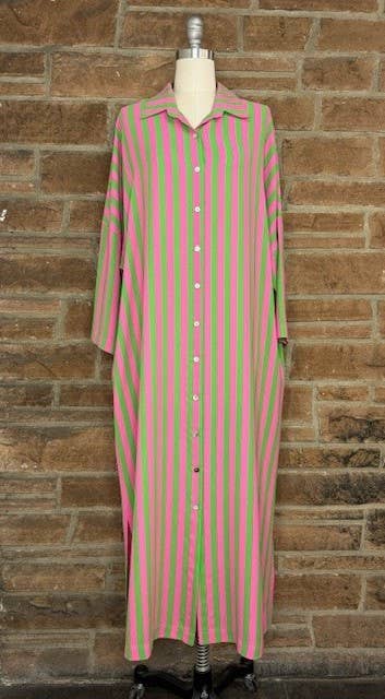 REGAN CABANA STRIPE SHIRTDRESS