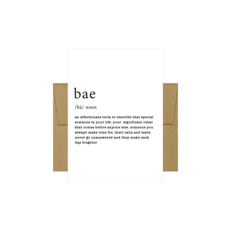 Bae Defined Greeting Card