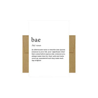 Bae Defined Greeting Card