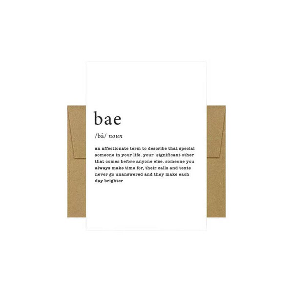 Bae Defined Greeting Card