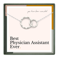 Physician Assistant Graduation Gift Gold or Silver Necklace: 14k Gold Vermeil