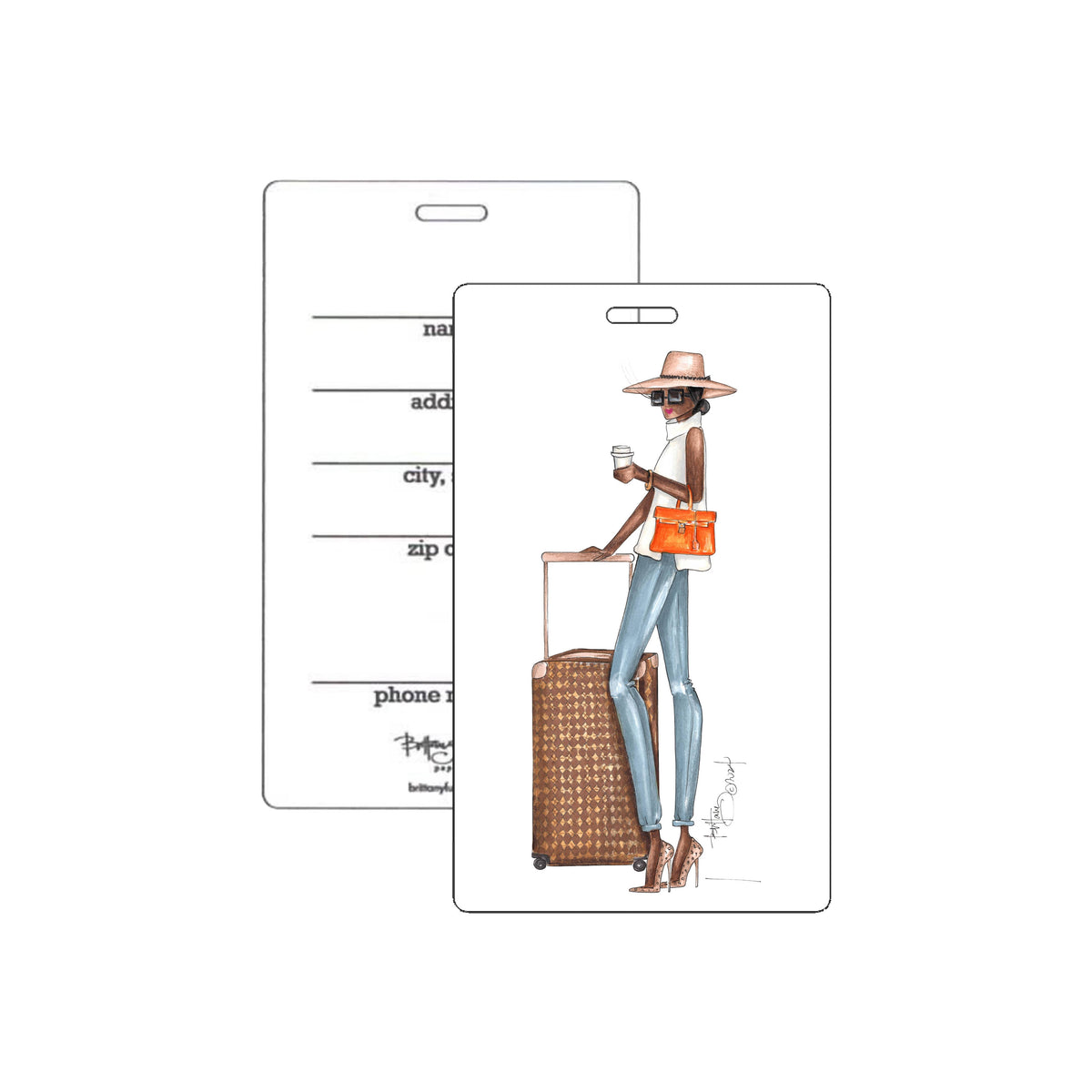 "Kimberly" luggage tag