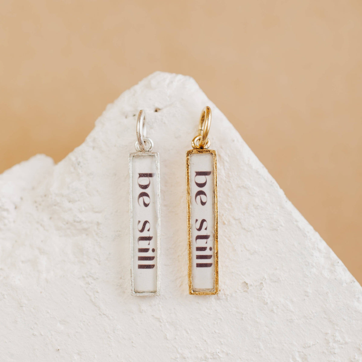 Charm Bar - Be Still Charm Pendant Antique Gold