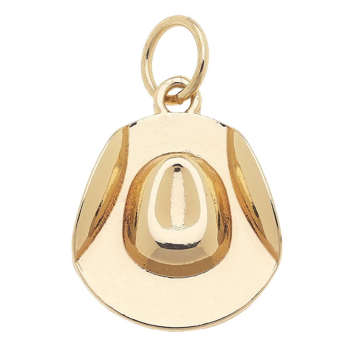 CANVAS STYLE CHARM BAR-Cowboy Hat Charm in Shiny Gold