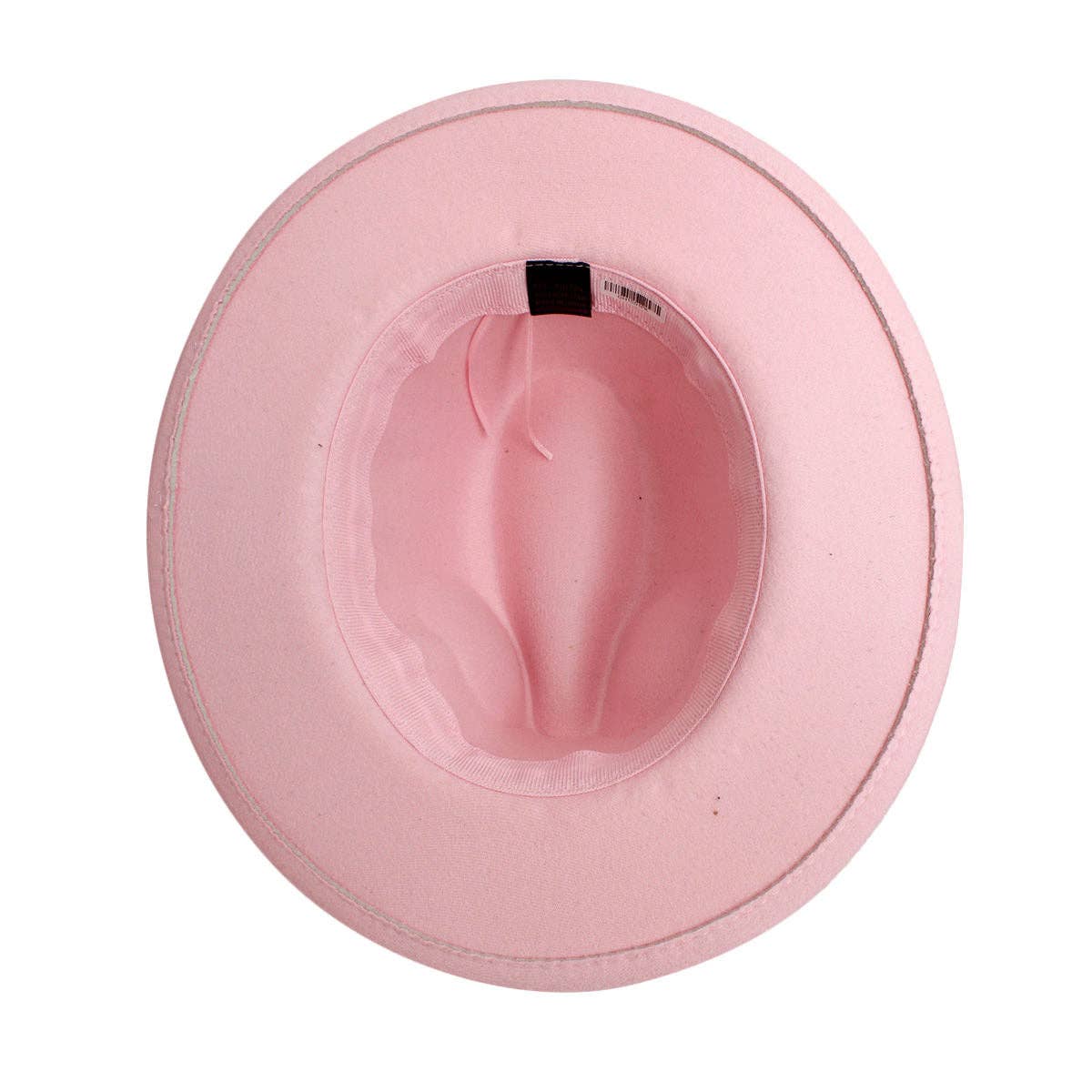 AKA Sorority Pink Fedora Pearl Band Hat for Women: Pink and Green / Multi Tone / One size