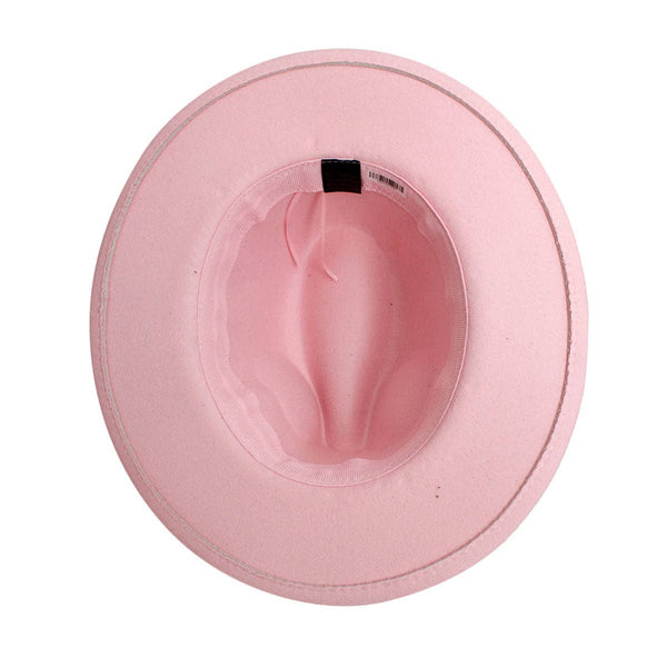 AKA Sorority Pink Fedora Pearl Band Hat for Women: Pink and Green / Multi Tone / One size