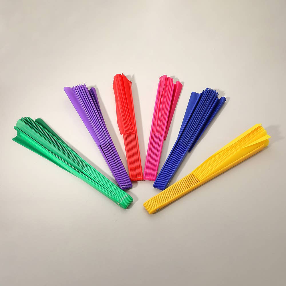 Plain Folding Line Dance Hand Fan