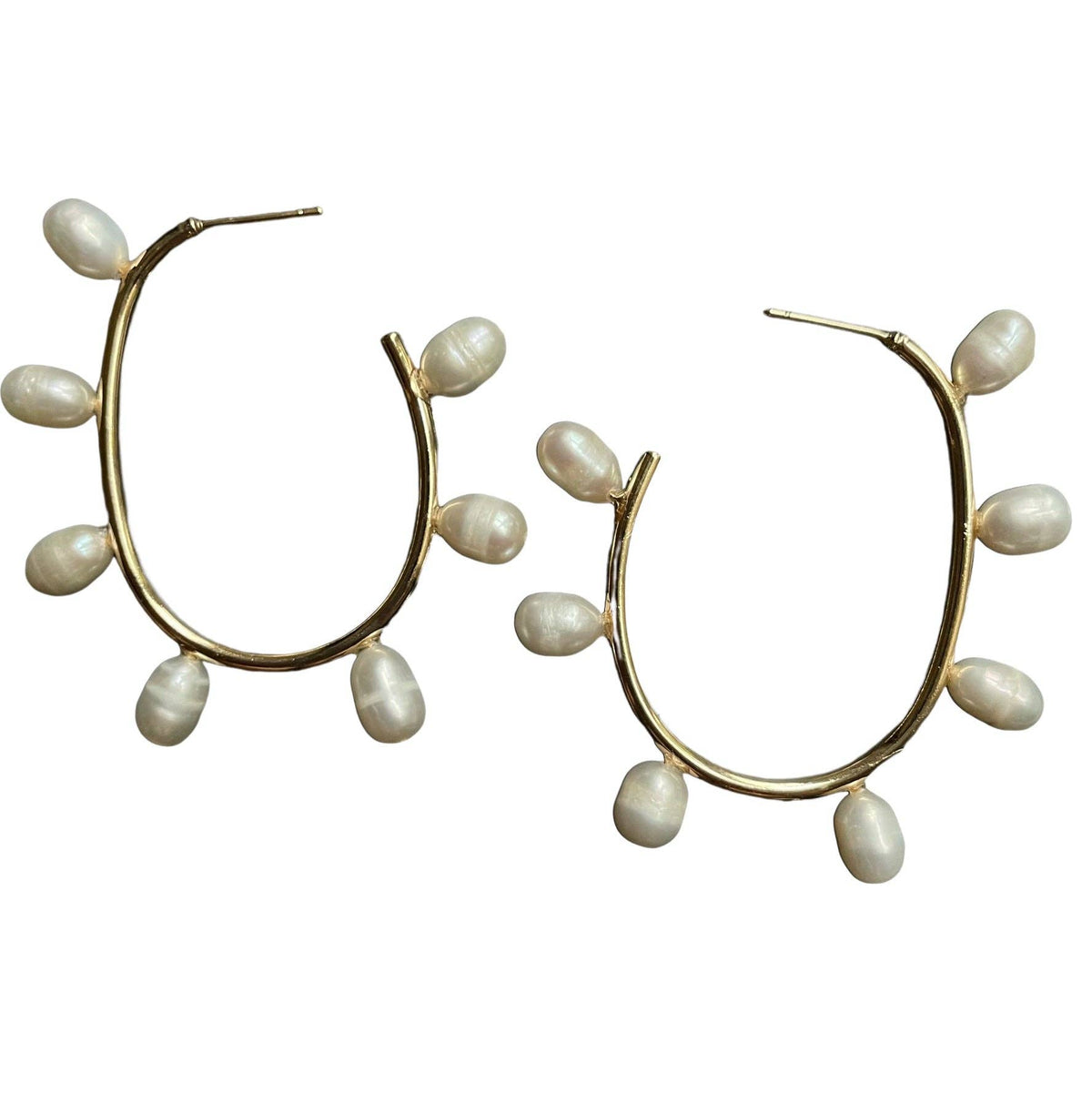 Freshwater Pearl Hoops