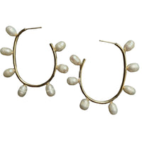 Freshwater Pearl Hoops