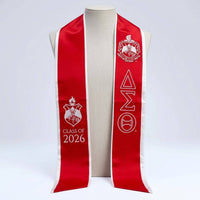 DST Print Legacy Honor Stole in Red with White: Color: Red and White / Plating: Multi Tone / Size: 72 x 5 inches