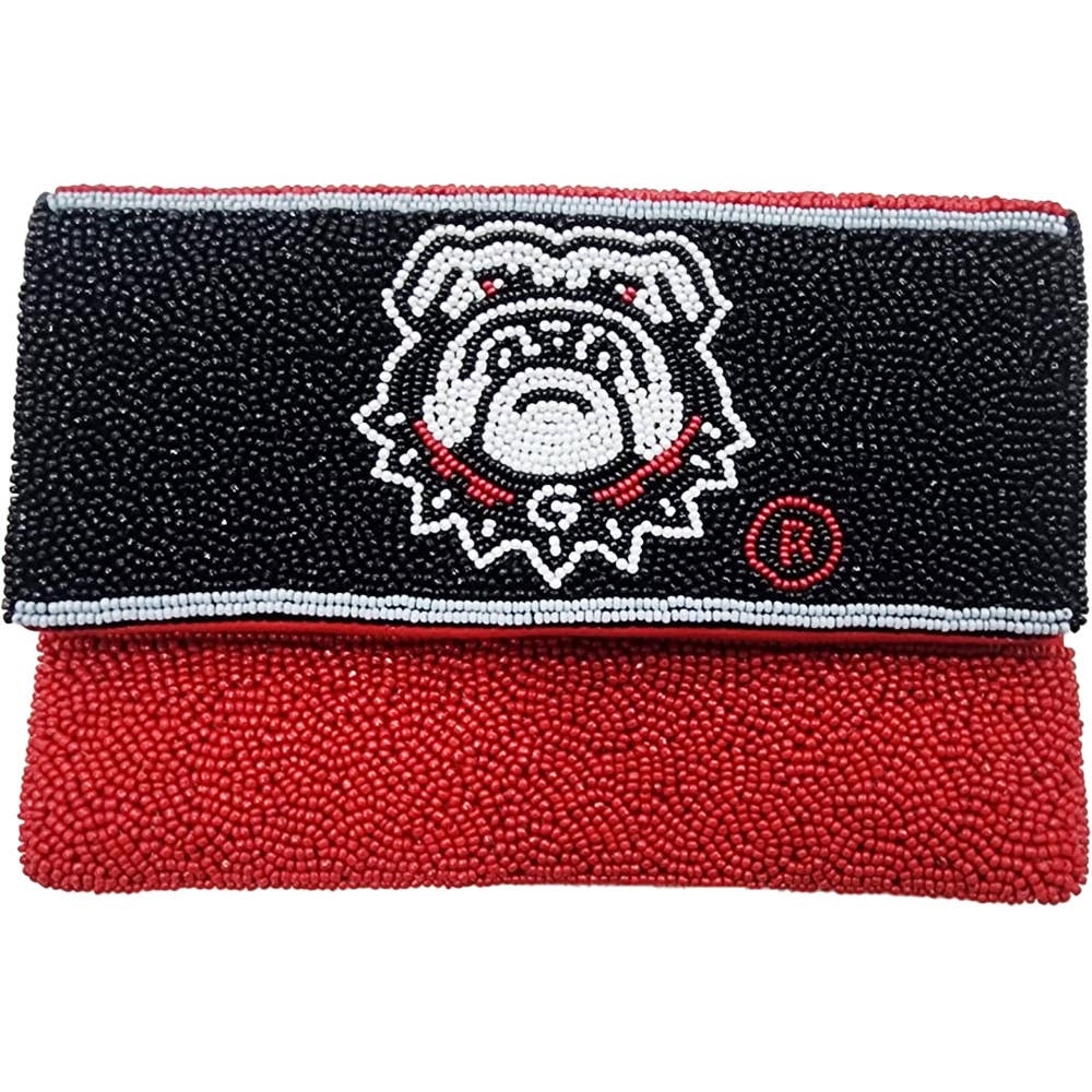 GEORGIA BULLDOG BEADED MINI CROSSBODY BAG