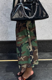 Alex Camouflage Utility Wide-leg Pants