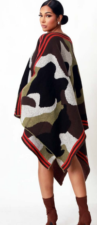 Angelica Camo Shawl or Dress