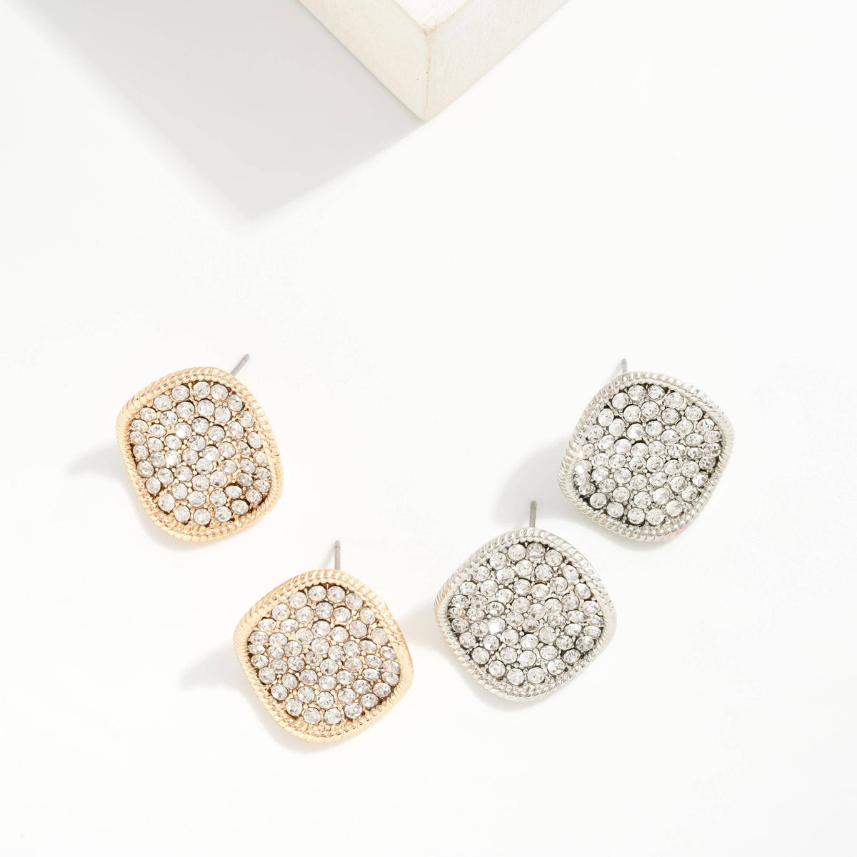 Janelle Rhinestone Stud Earrings