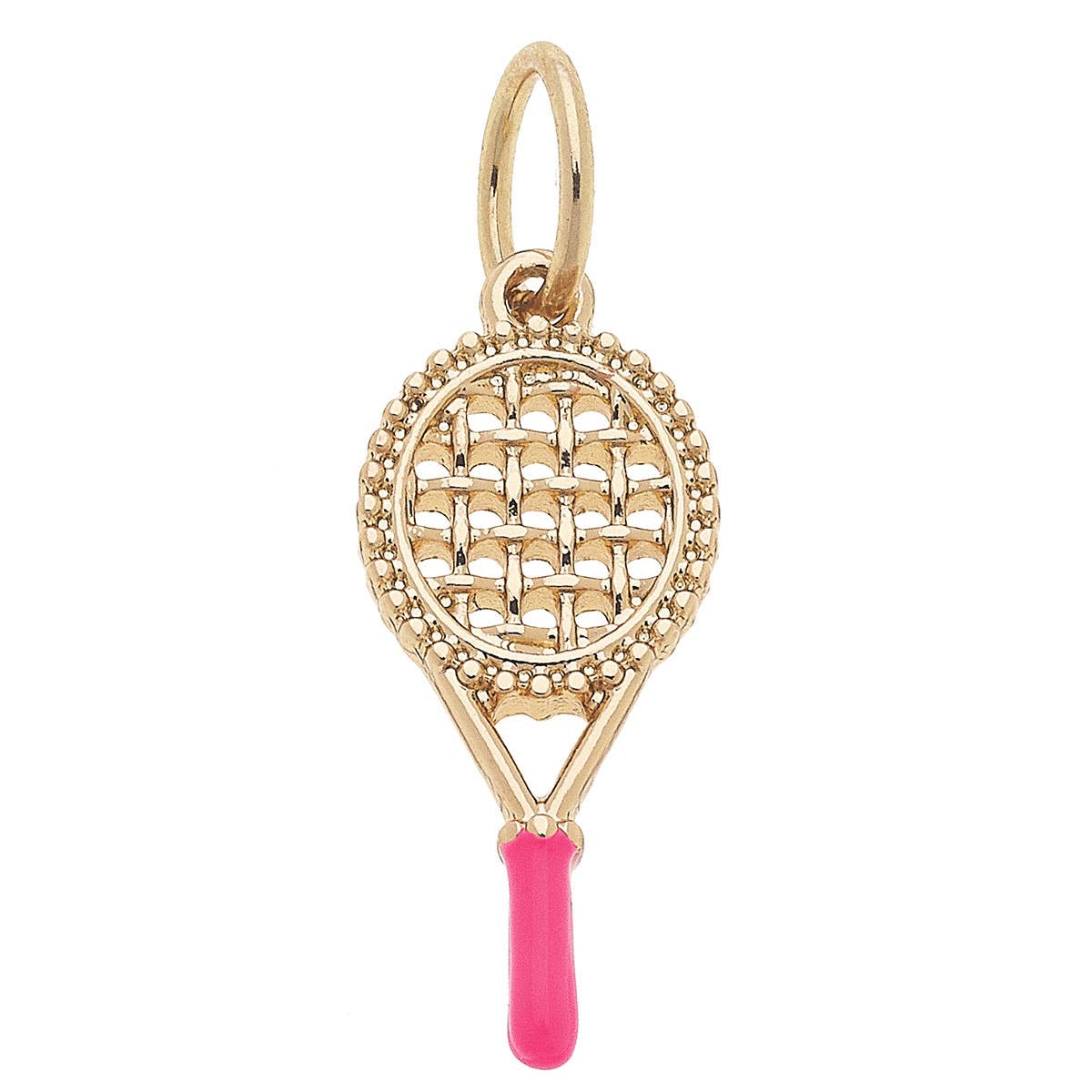 CANVAS STYLE CHARM BAR-Tennis Racquet Enamel Charm