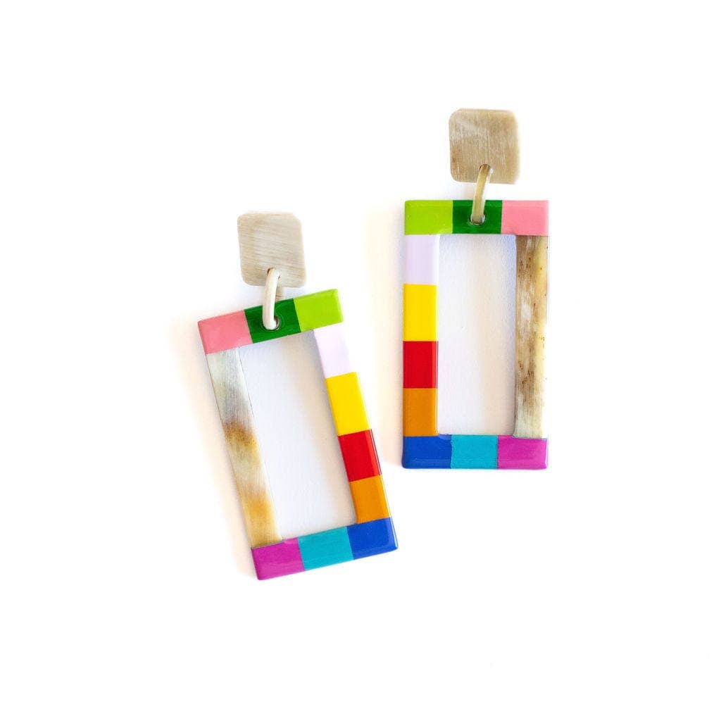 Callie Rainbow Colorblock Earrings