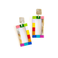Callie Rainbow Colorblock Earrings