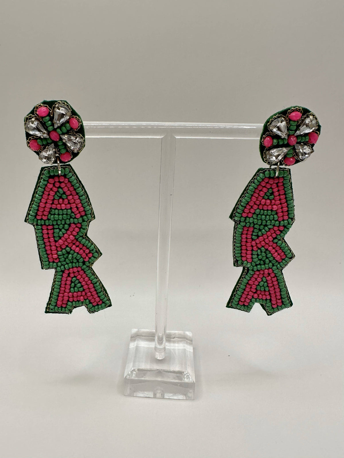 AKA Alpha Kappa Alpha Beaded Earrings