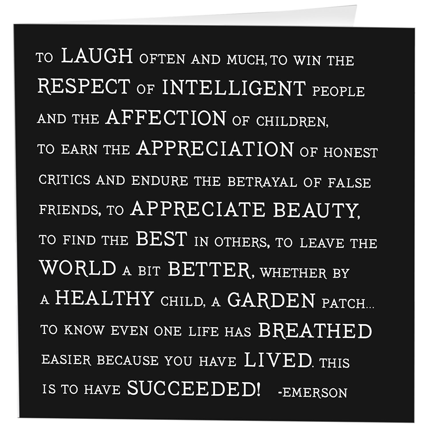 To Laugh Often And Much Greeting Cards (Ralph Waldo Emerson)