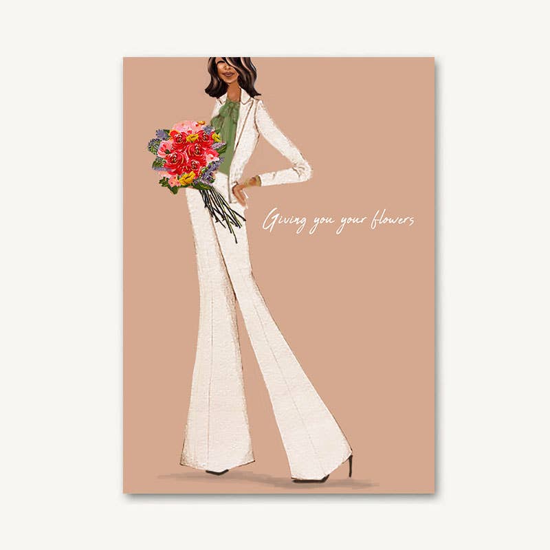 Giving You Your Flowers Greeting Card