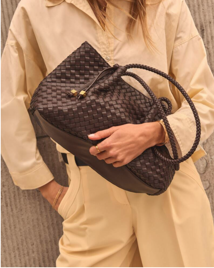 Nova Small Shoulder Tote- Black or Chocolate