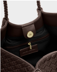 Nova Small Shoulder Tote- Black or Chocolate