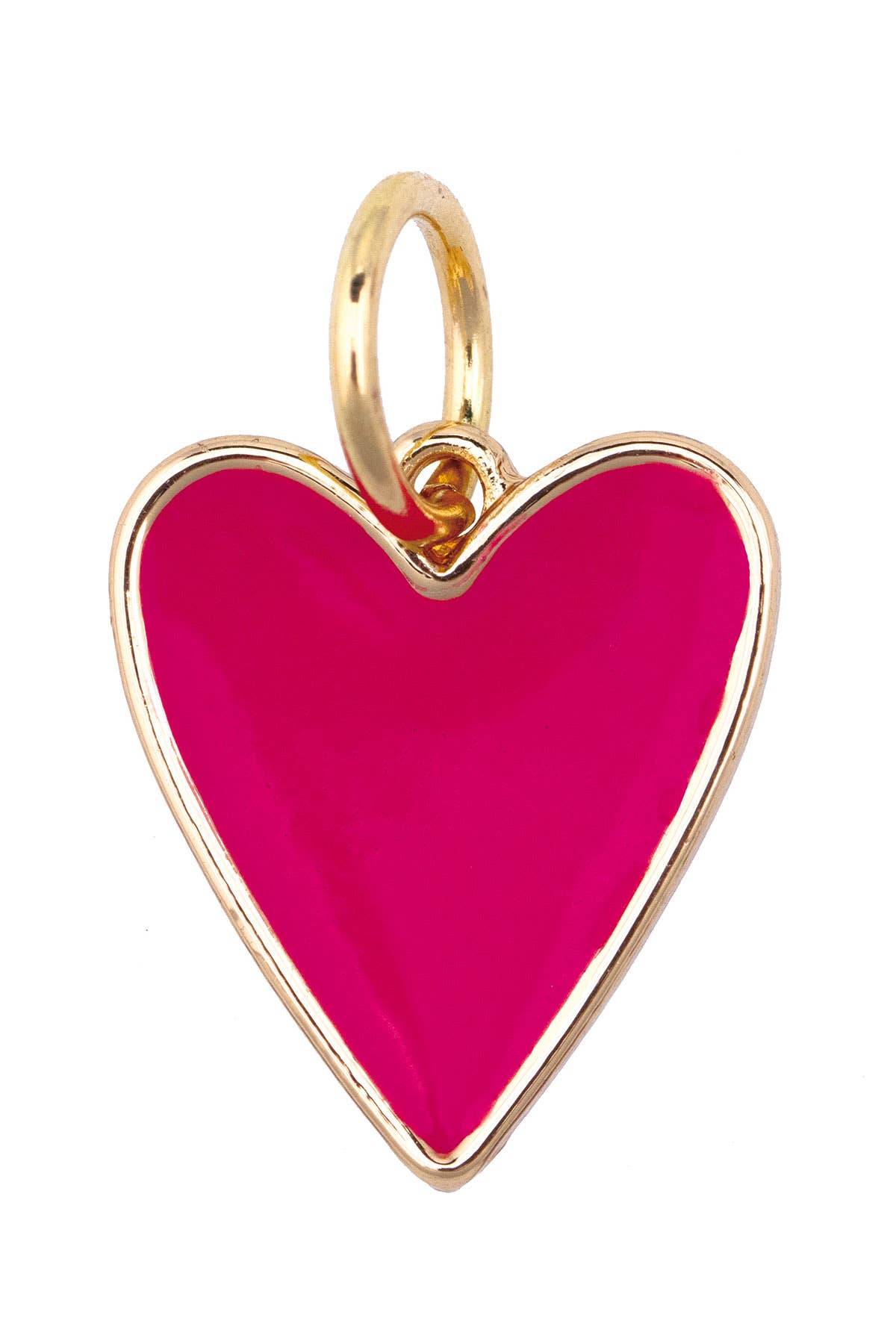 CANVAS STYLE CHARM BAR-Enamel Heart Charm in Fuchsia