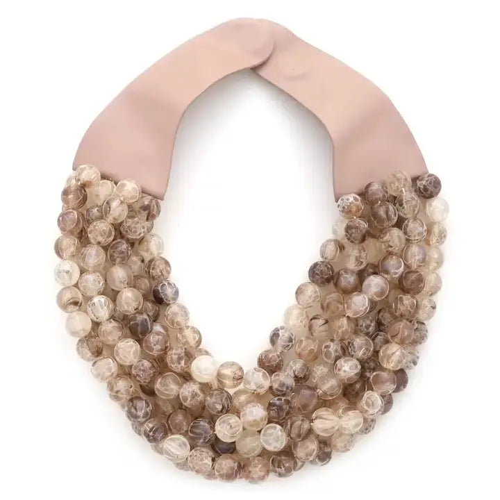 NEW CHUNKY BEADED LAYERED MAGNETIC NECKLACE