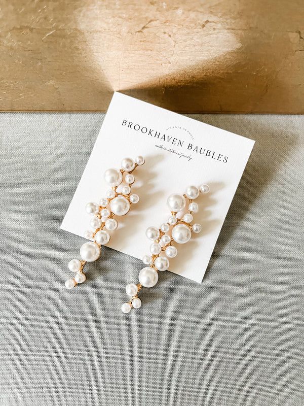 Pearl Waterfall earrings