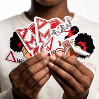 Delta Sigma Theta 60 Piece Sticker Set: Animal Print / Multi Tone / Assorted 2 x 2 inches