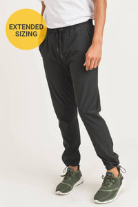 Mono B MEN - Black Cinched Ankle Active Joggers