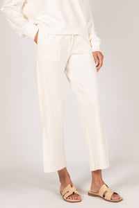 P. CILL Butter Modal Side Binding Wide Leg Pants: Black