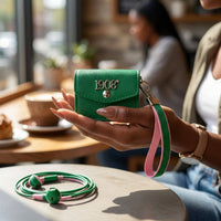AKA Green 1908 Earbud Mini Snap Case with Clip: Green / Multi Tone / 3 x 1 x 2.25 inches