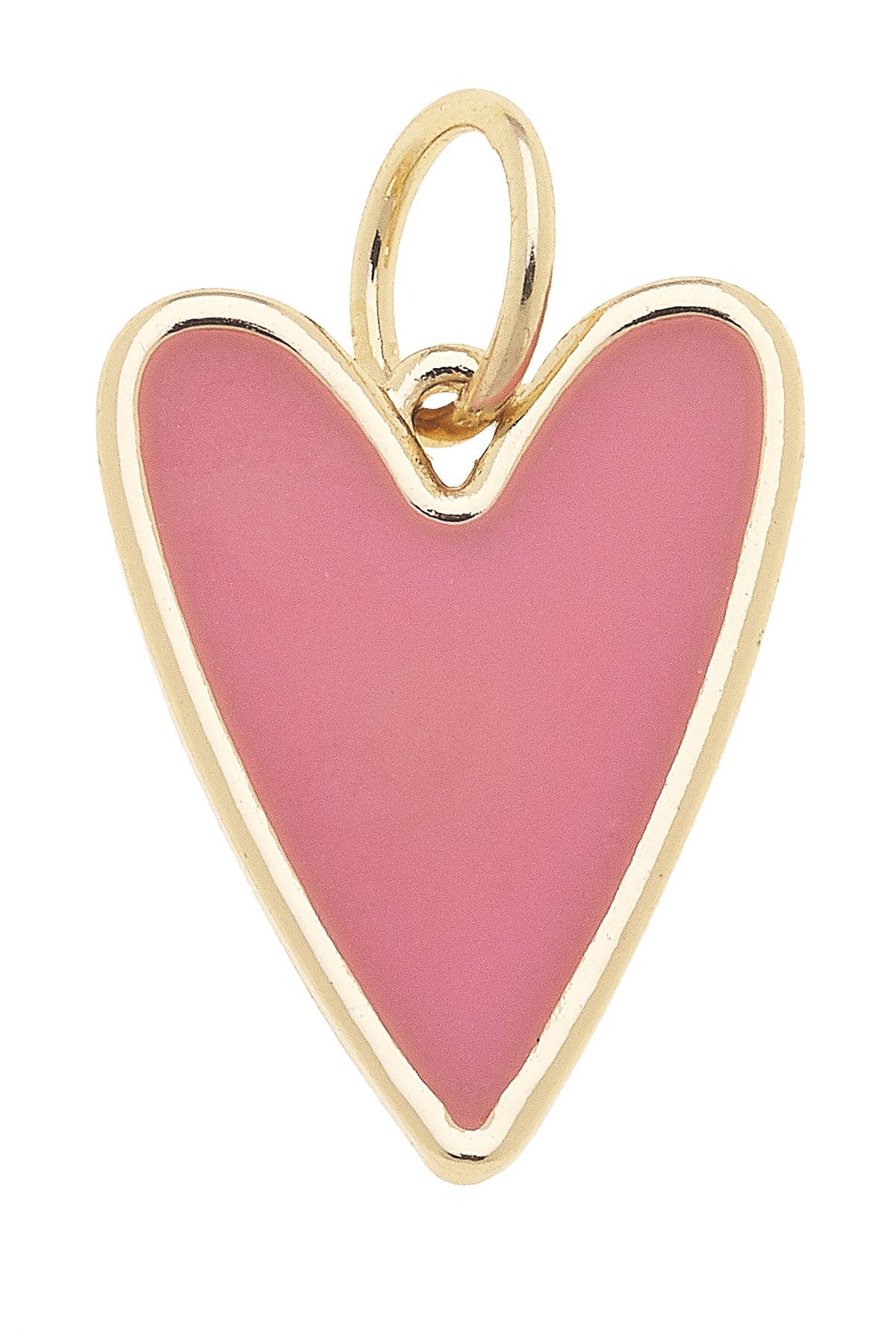CANVAS STYLE CHARM BAR-Heart Enamel Charm in Pink