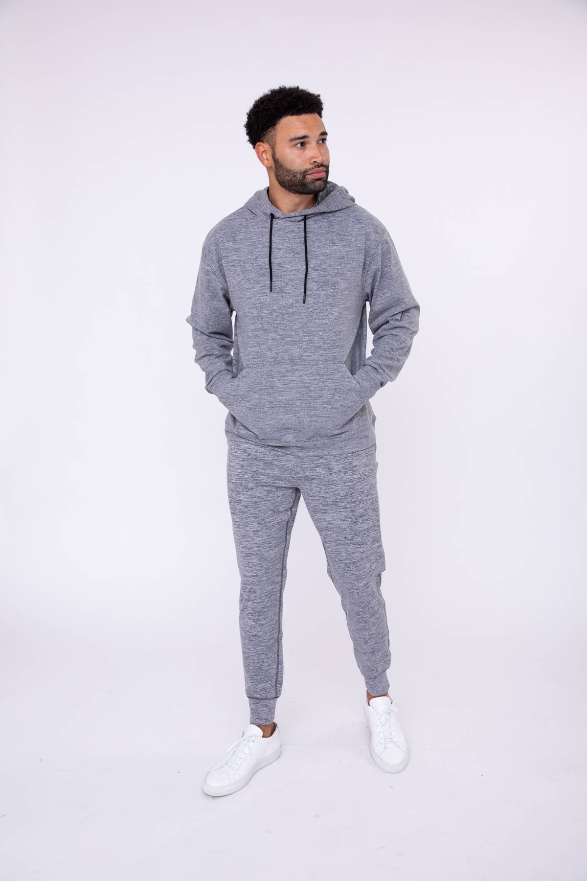 MEN - Melange Joggers: BLACK