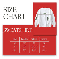 DST Greek Gear M Red Embroidered Crew Sweatshirt