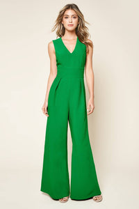 Klara Wide Leg Jumpsuit: Huntergreen or Fuschia