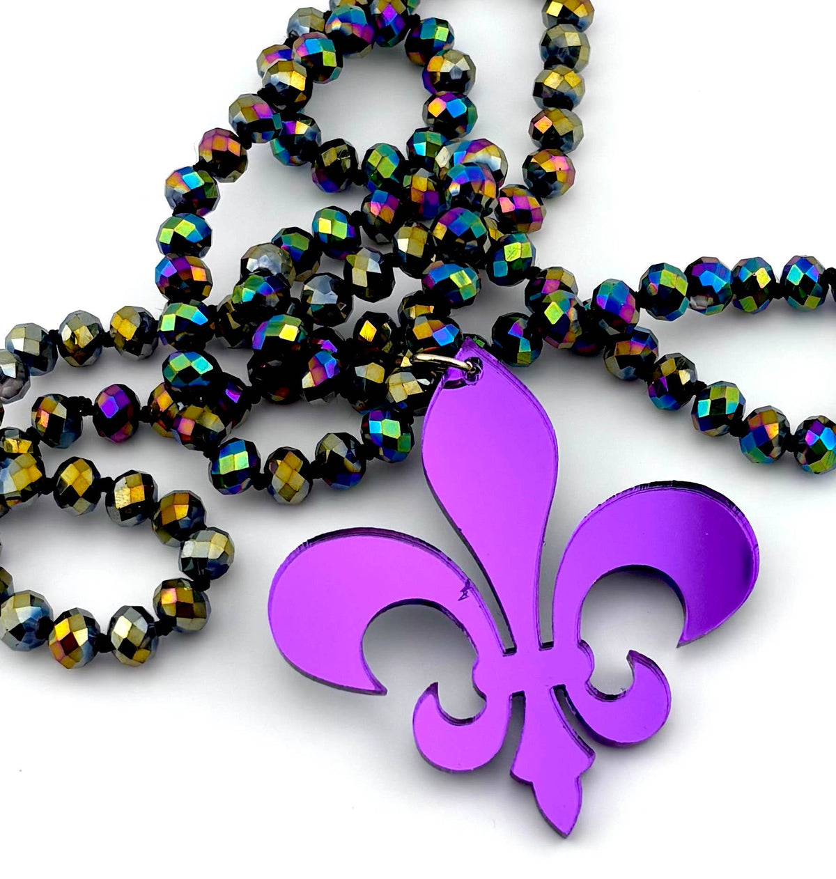 Mardi Gras Beaded Necklace 