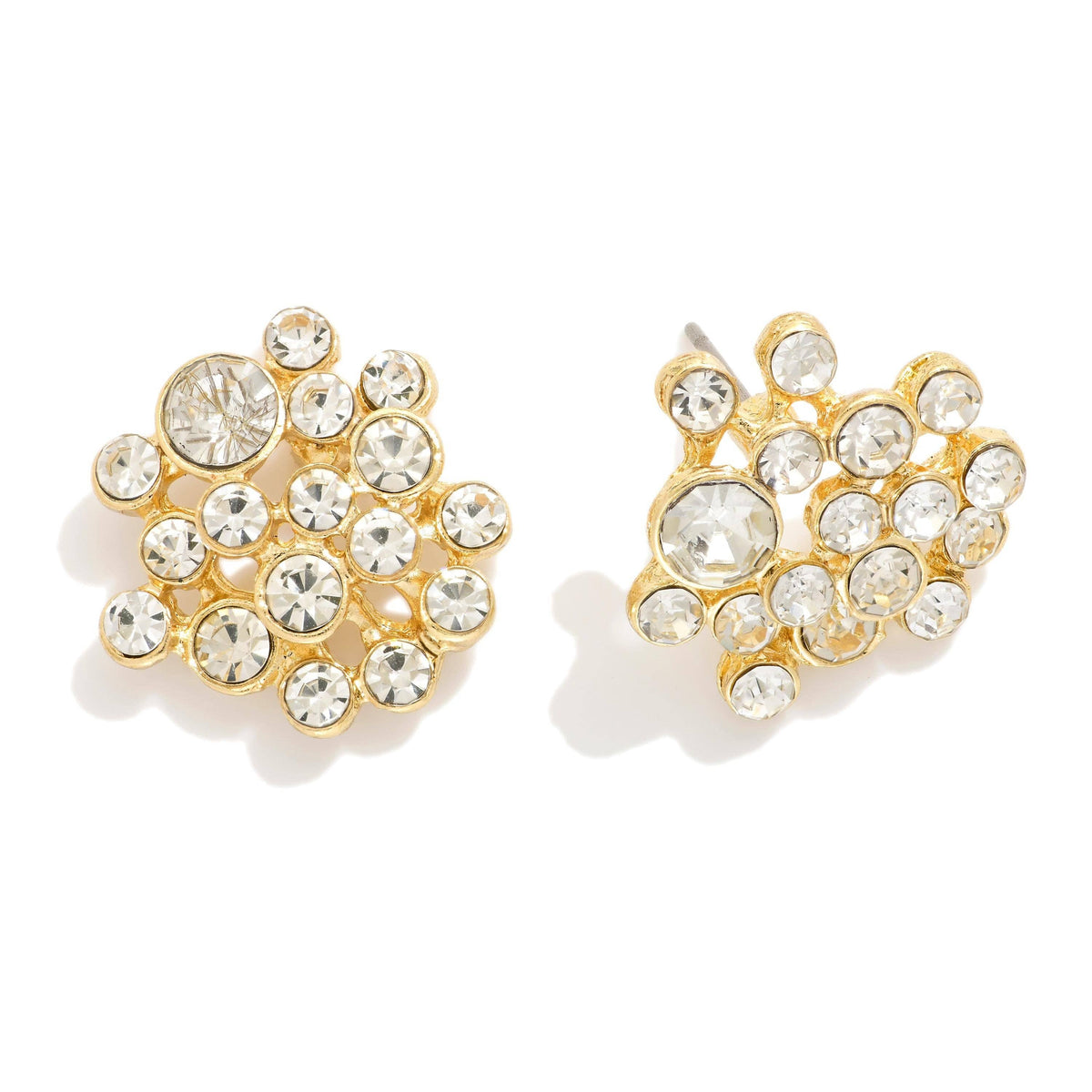 Constance Rhinestone Cluster Stud Earrings
