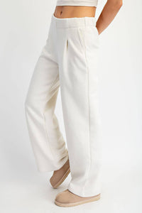 FLEECE PLEATED TROUSER: True Red / S-M-L(2-2-2)