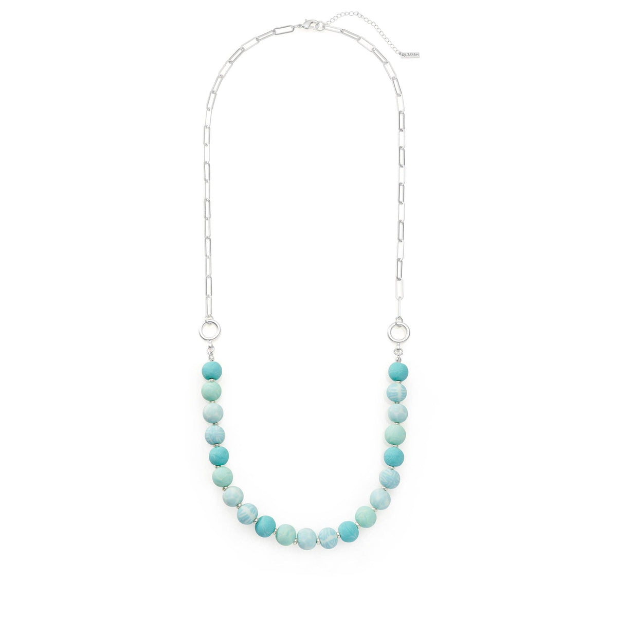 Maui Blue Link Beaded Long  JILZARAH Necklace