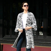 Carter Tiger Zebra or  Leopard Patterned Bell Sleeves Cardigan