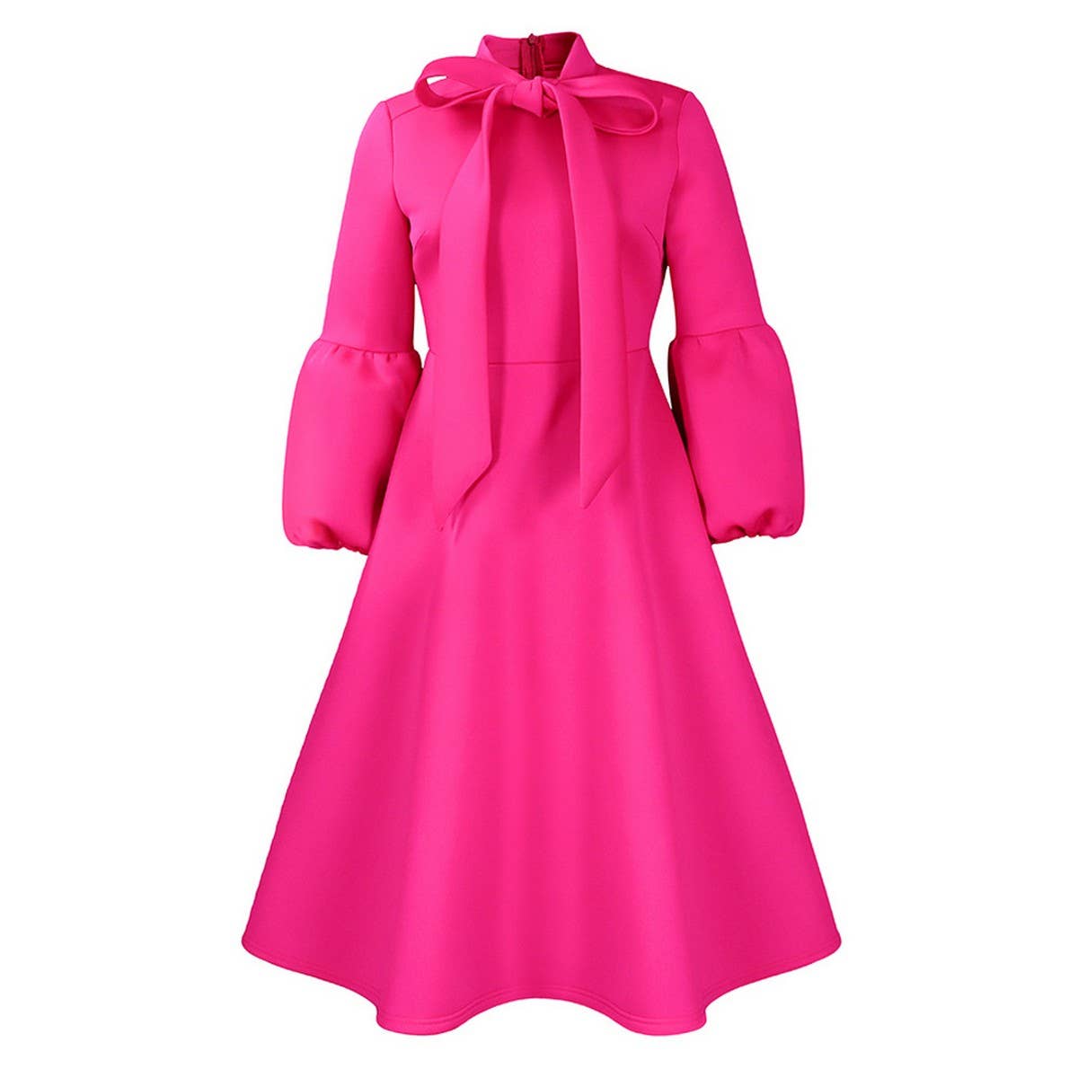 Channing LANTERN SLEEVE HIGH WAIST BOW OVERSIZED DRESS
