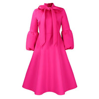 Channing LANTERN SLEEVE HIGH WAIST BOW OVERSIZED DRESS